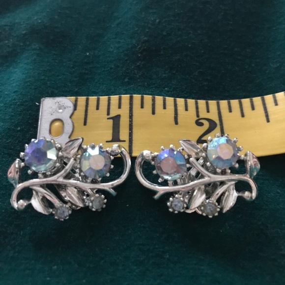 Vintage Coro Aurora Borealis clip back earrings. $100.00 - Picture 2 of 6